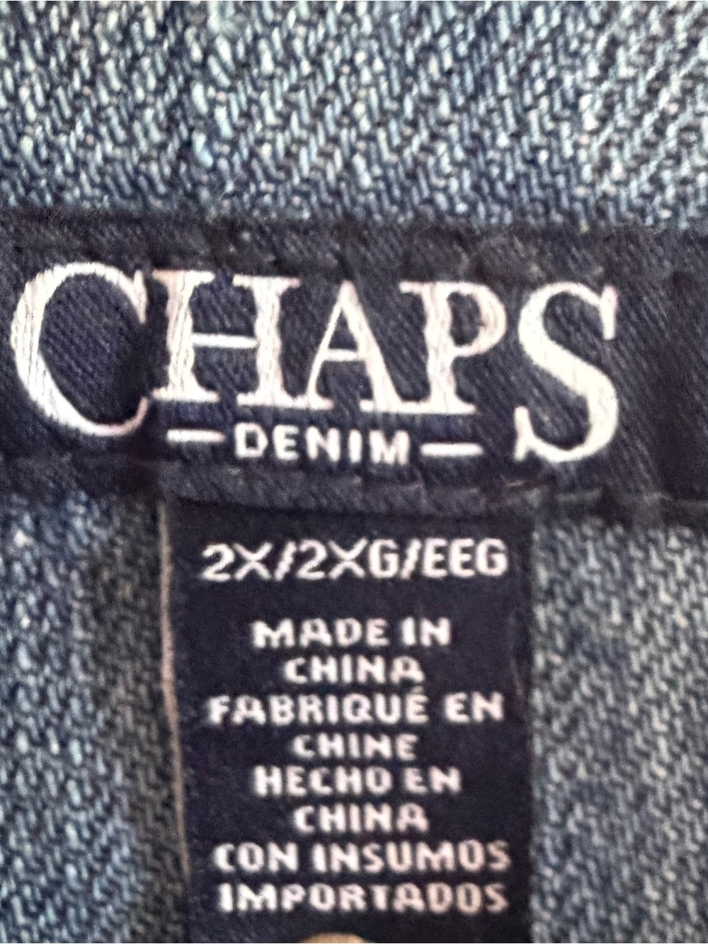 Women’s Light Blue Denim Jacket with Raw Hem Size 2X Chaps - Picture 5 of 9
